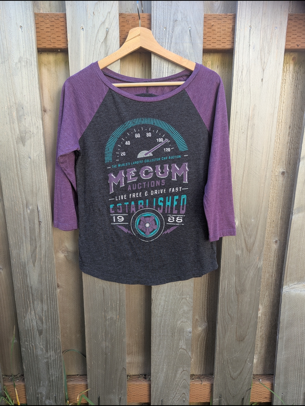 Mecum Auction's Graphic Baseball Tee